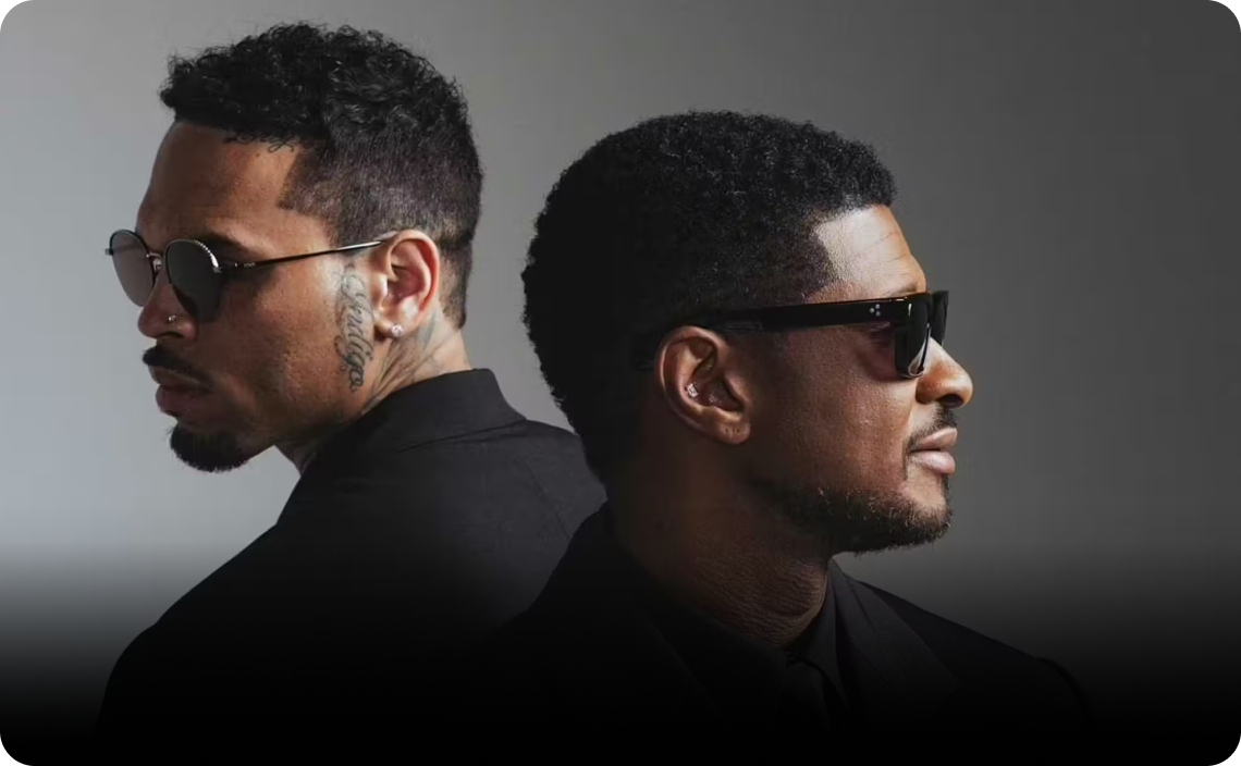 Chris Brown with Usher